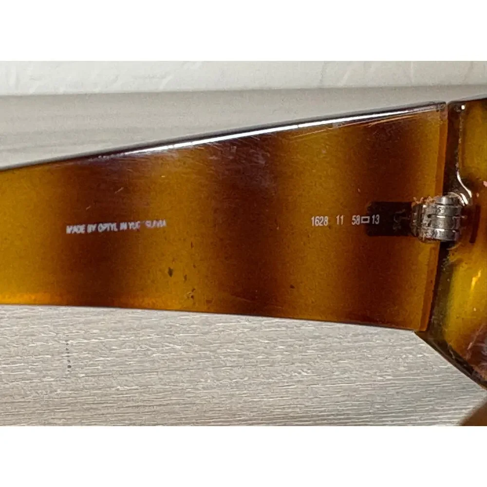 Alibi DTORT/BRN Made‎ in Italy Brown Black Tortoise Women's Sunglasses- EUC
